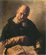 unknow artist Old man with book France oil painting artist